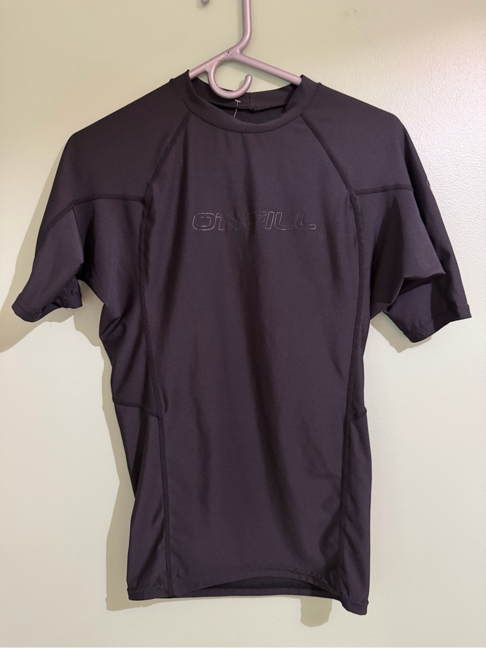 O'Neill Short Sleeve Black Rash Guard Men’s M Medium